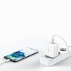 CHOETECH PD8002-EU Mini GaN dvouportová nabíječka USB + USB-C PD 65W, bílá