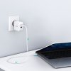 CHOETECH PD8002-EU Mini GaN dvouportová nabíječka USB + USB-C PD 65W, bílá