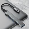 DUDAO A16T USB-C Hub 4v1 - USB-C na 4x USB (3x USB2.0, 1x USB3.0), stříbrný