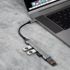 DUDAO A16T USB-C Hub 4v1 - USB-C na 4x USB (3x USB2.0, 1x USB3.0), stříbrný