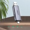 UGREEN 50706 Čtečka paměťových karet SD/MicroSD s USB/USB-C konektorem, vesmírně šedá