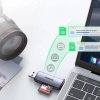 UGREEN 50706 Čtečka paměťových karet SD/MicroSD s USB/USB-C konektorem, vesmírně šedá