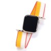 4718 1 dux ducis sport loop textilni reminek pro apple watch 42 44 45 49mm bilo oranzovy