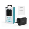 CHOETECH PD6005 GaN Nabíječka 4v1 (2xUSB, 2x USB-C PD), s výkonem 140W, černá