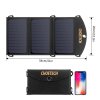 CHOETECH SC001 Solární (fotovoltaická) nabíječka s 2x USB a výkonem 19W, černá