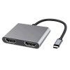 4943 microconnect usb c na 2x hdmi adapter splitter space grey
