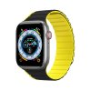 5150 dux ducis strap ld magneticky silikonovy reminek pro apple watch 38 40 41 cerno zluty