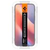 SPIGEN EZ Fit Ochranné sklo 2.5D FULL-COVER 0.3mm pro iPhone 15, montážní rámeček, 1ks
