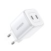 GaN 2 x USB-C 45W QC PD Ugreen CD294 rychlonabíječka - bílá