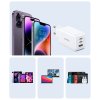 GaN Ugreen CD244 65W rychlonabíječka USB-A / 2x USB-C - bílá