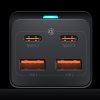 Baseus GaN3 Pro rychlá univerzální nabíječka GaN 2 x USB typu C / 2x USB 100W PD3.0, QC4.0+, AFC černá (CCGP000101)