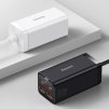 Baseus GaN3 Pro rychlá univerzální nabíječka GaN 2 x USB typu C / 2x USB 100W PD3.0, QC4.0+, AFC černá (CCGP000101)