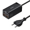 Baseus GaN3 Pro rychlá univerzální nabíječka GaN 2 x USB typu C / 2x USB 100W PD3.0, QC4.0+, AFC černá (CCGP000101)