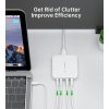 GaN Choetech PD8008 100W 2x USB-A / 2x USB-C rychlonabíječka - bílá