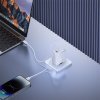 GaN Baseus Cube Pro 65W 2x USB-C USB-A nabíječka - bílá