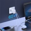 GaN Baseus Cube Pro 65W 2x USB-C USB-A nabíječka - bílá