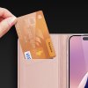 Pouzdro Dux Ducis Skin Pro pro iPhone 16 Pro Max s klopou a slotem na karty - růžové