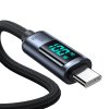 Joyroom Prism Series A16 USB-C / USB-C 100W 1,2m kabel s LED displejem - černý