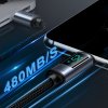 Joyroom Prism Series A16 USB-C / USB-C 100W 1,2m kabel s LED displejem - černý