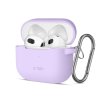 Pouzdro Tech-Protect Silicone Hook pro Apple AirPods 3 - fialové