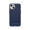 Pouzdro AG PREMIUM Carbon Case pro iPhone 15 - modré