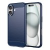 Pouzdro AG PREMIUM Carbon Case pro iPhone 16 Plus - modré