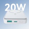 Powerbanka Joyroom JR-W020 20W 10000mAh s MagSafe + USB-C – USB-C kabel 0,25 m – bílá
