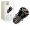 Tech-Protect CC03 2-portová autonabíječka USB-A / USB-C PD 75W, černá