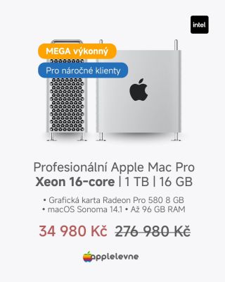 Pořádná porce výkonu za zlomek původní ceny? Co třeba CTO Mac Pro s 16jádrovým procesorem a možností upgradu paměti až na...