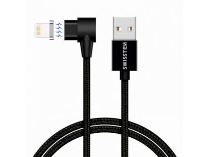SWISSTEN magnetický textilní datový kabel Arcade lightning