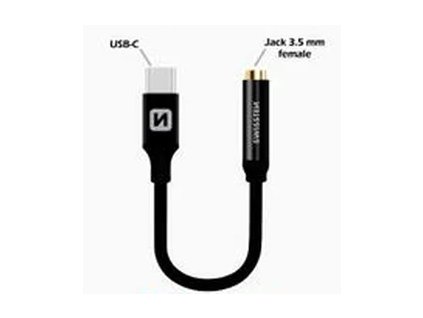 SWISSTEN redukce / adaptér USB-C - jack 3,5 mm 0,15 m