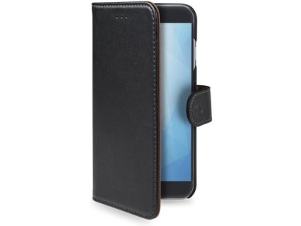 CELLY Wally pouzdro typu kniha pro Apple iPhone XR, PU kůže, černé