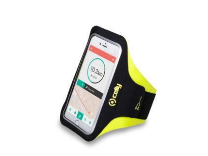 CELLY Armband neoprénové sportovní pouzdro, XL, pro mobily do 5'', žluté