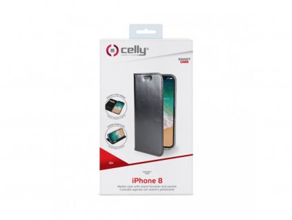 CELLY Celly Air ultra tenké pouzdro typu kniha pro Apple iPhone X/XS PU kůže, černé