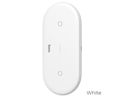 hoco cw23 dual power wireless fast charger white