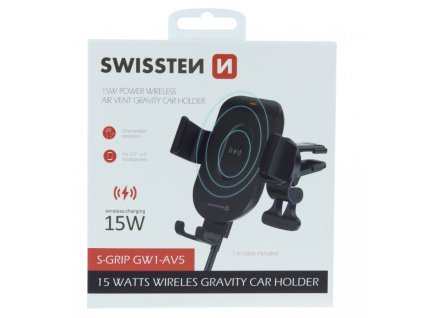 SWISSTEN GW1-AV5 gravity držák s bezdrátovým nabíjením do ventilace auta