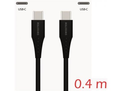 SWISSTEN TPU nabíjecí kabel USB-C / USB-C, délka 0,4 m