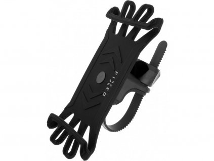 32417 12 silikonovy drzak mobilniho telefonu na kolo fixed bikee cerny