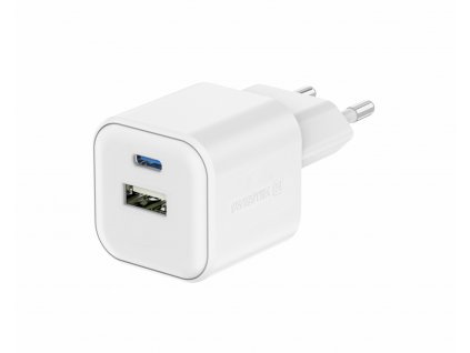 adapter GaN 35W USB C a USB A bily 1