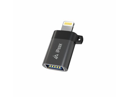 iPEAX Adaptér OTG Lightning / USB-A (samice), černý