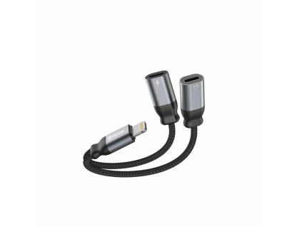 audio adaptér lightning černý 1