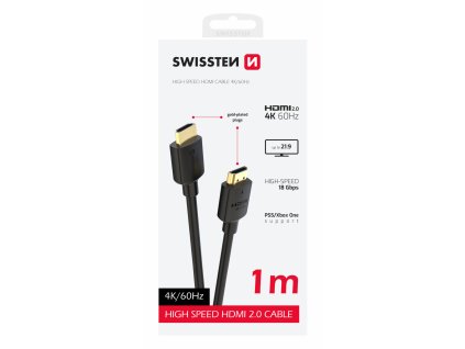 Kabel HDMI 1m PVC 1
