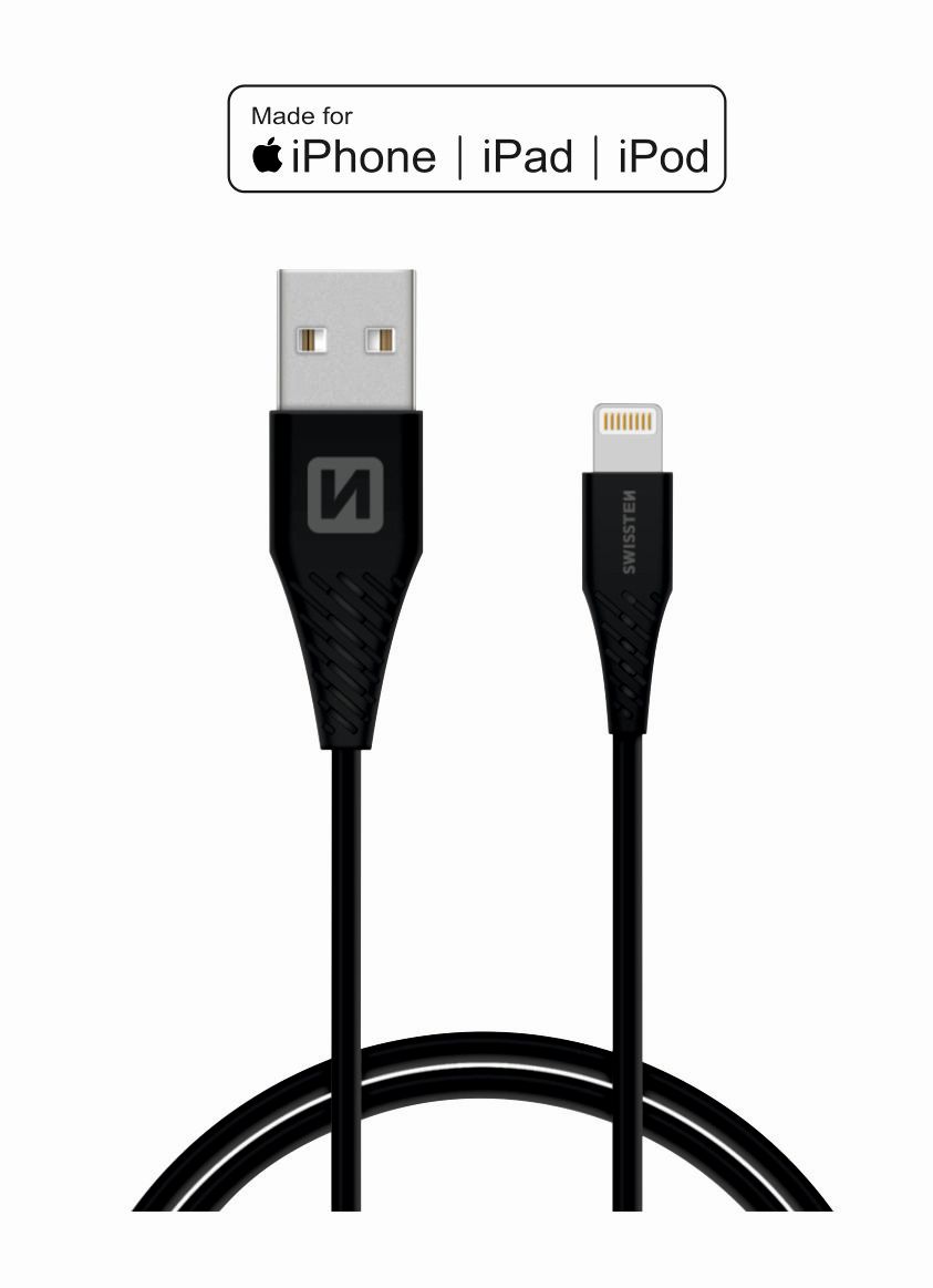 SWISSTEN datový kabel USB / Lightning,  MFi, délka 1,2 m Barva: Bílá