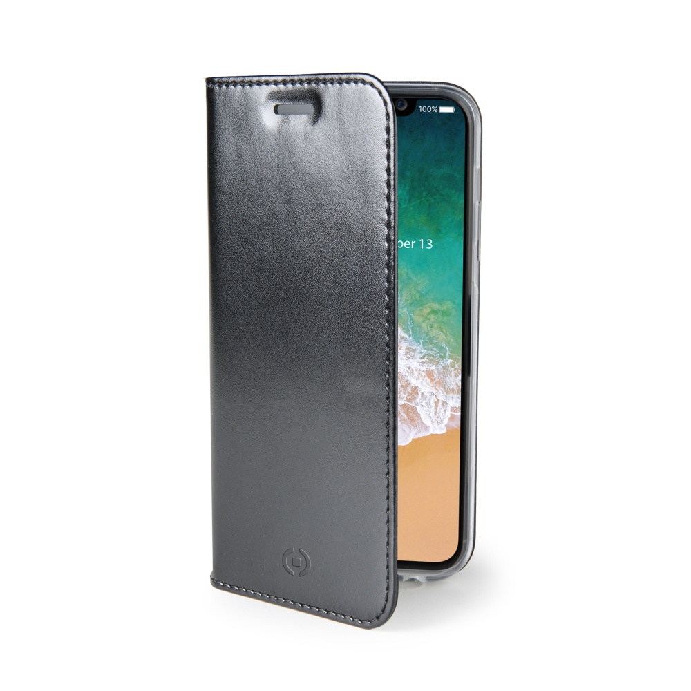 CELLY Celly Air ultra tenké pouzdro typu kniha pro Apple iPhone X/XS PU kůže, černé