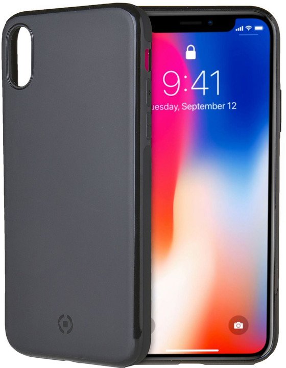 CELLY Ghostskin zadní TPU kryt pro Apple iPhone X/XS, černý