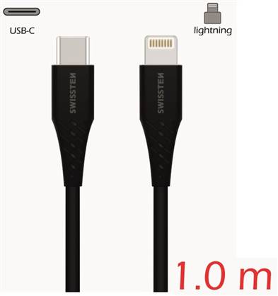 SWISSTEN TPU datový kabel USB-C / Lightning, délka 1 m