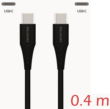 SWISSTEN TPU nabíjecí kabel USB-C / USB-C, délka 0,4 m