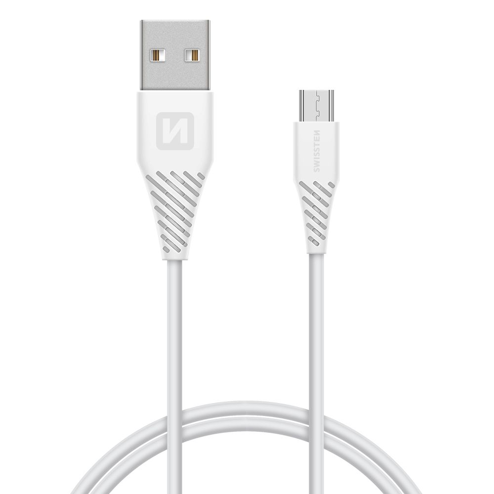 Levně DATOVÝ KABEL SWISSTEN USB / micro USB 1,5M (9mm) Barva: Bílá