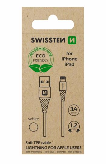 SWISSTEN TPU datový kabel USB-A / Lightning, délka 1,2 m (EKO BALENÍ) Barva: Bílá