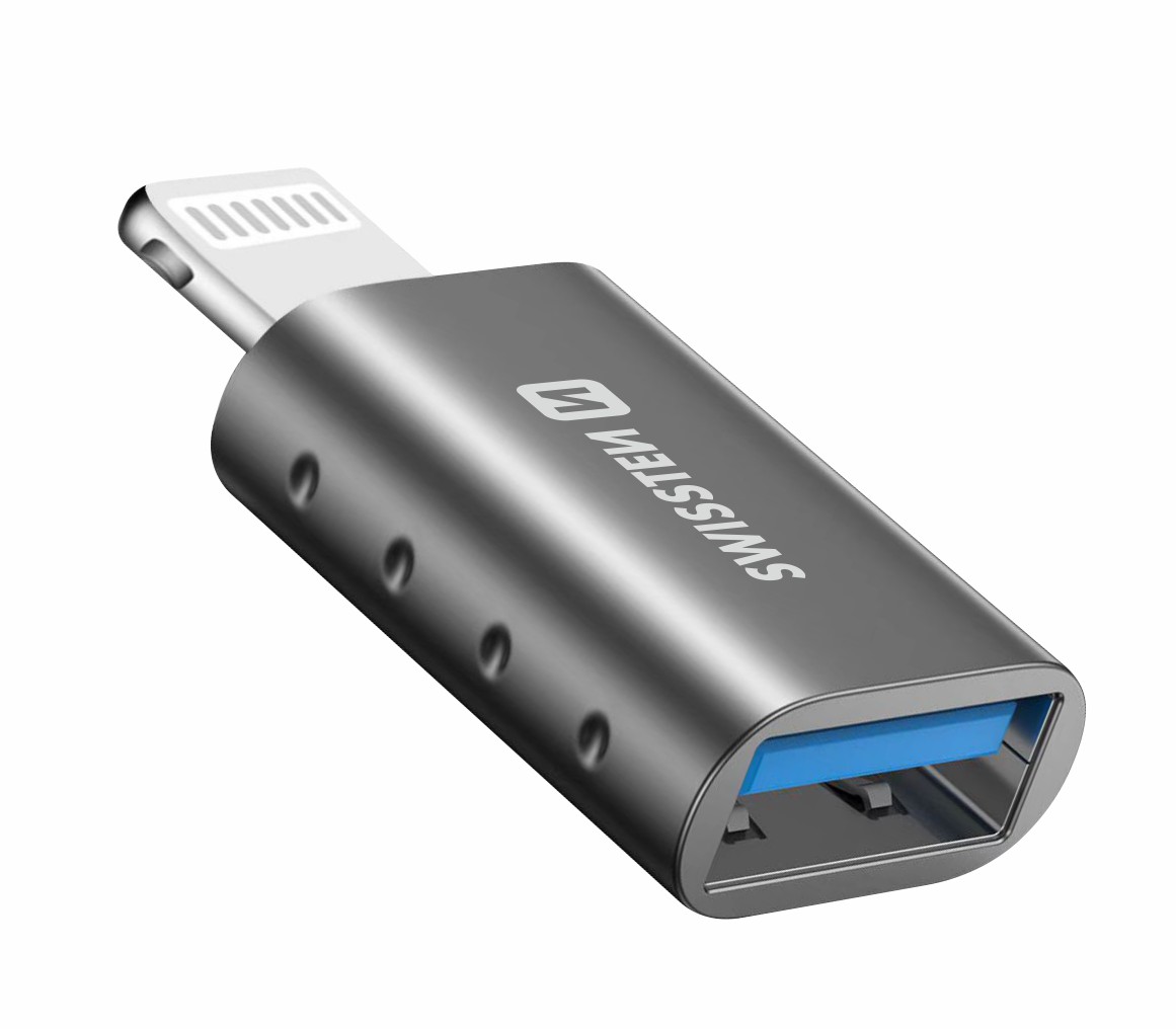 Levně SWISSTEN OTG adaptér/přechodka Lightning (samec)/USB-A(samice)